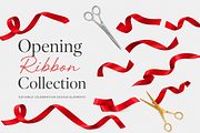 Grand opening ceremony red ribbons, an Object Illustration by Vector Tradition (Thumbnail 3 of 3)