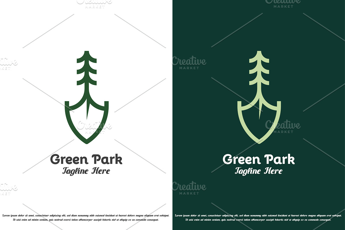 Green Park Garden Logo Design Icon, a Branding & Logo Template by Morvana Crew