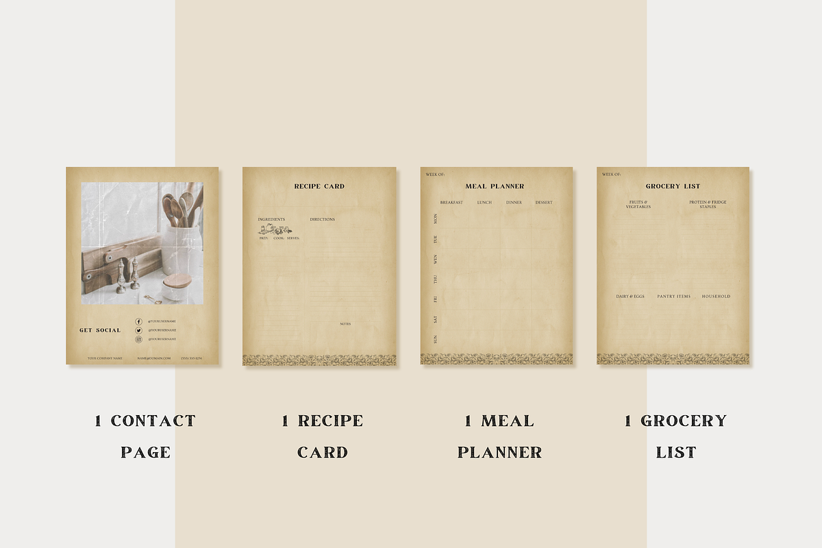Vintage Cookbook Template CANVA, a Magazine Template by OrganizationOasisRo (Photo 6 of 10)