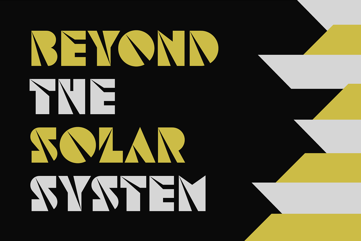 Astroz - Space Futuristic SciFi Font, a Symbol Font by Gravitype (Photo 3 of 14)