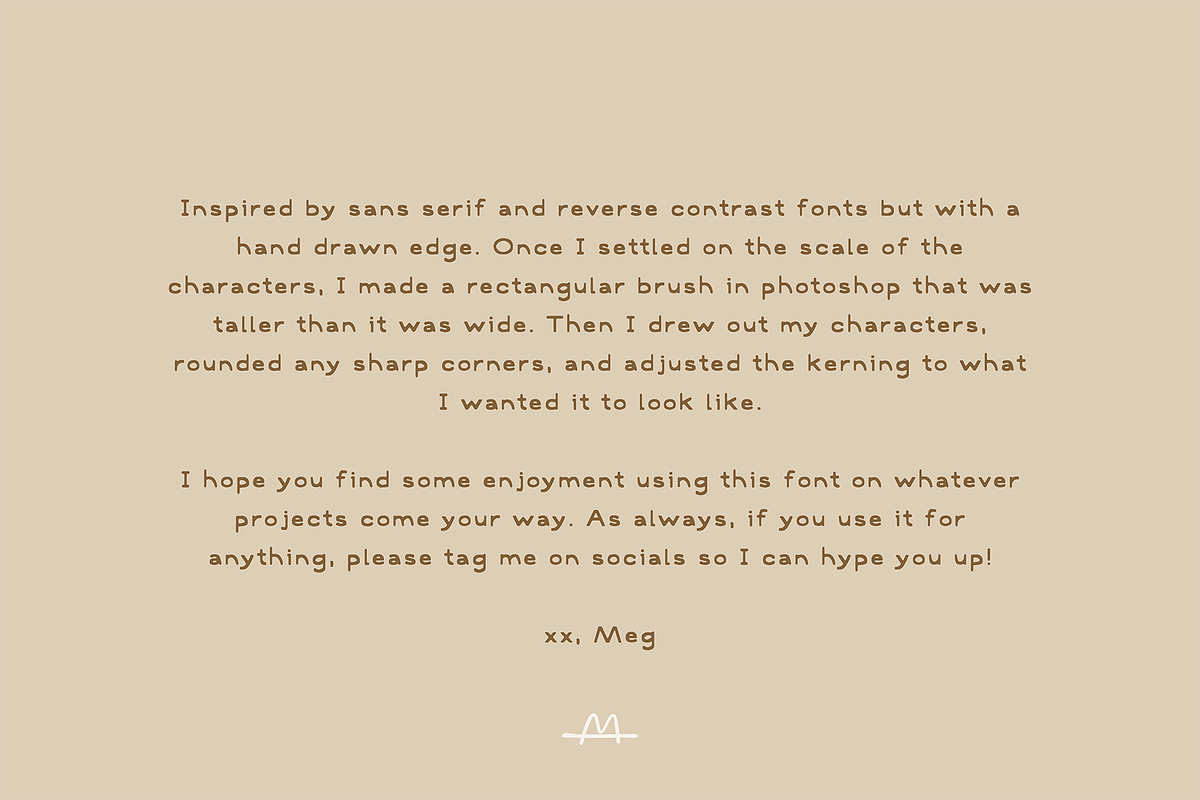 Wanted, a Sans Serif Font by MEG BURK CHOI (Photo 3 of 3)
