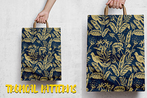 Tropical Patterns Light Brown