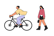 People walking on street set, a Person Illustration by Good Studio (Thumbnail 7 of 9)