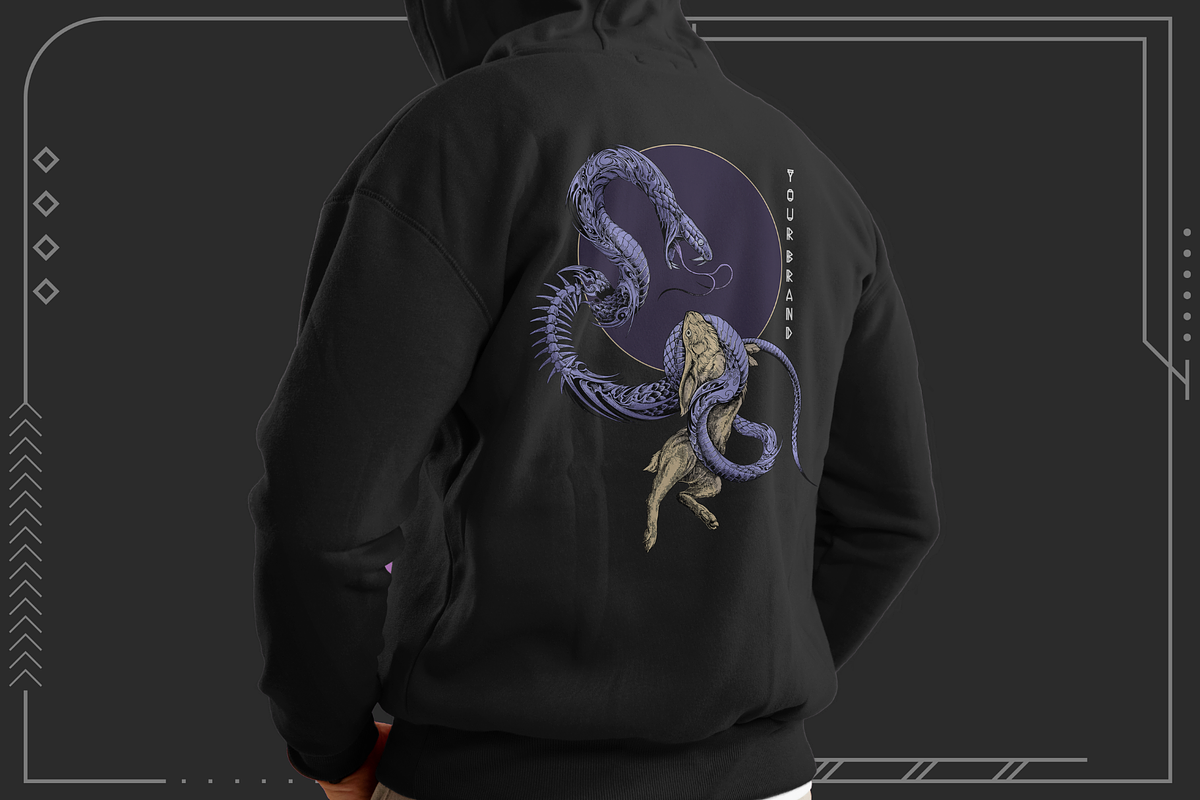 Snake and rabbit tshirt illustration, an Animal Illustration by Syahid Zain (Photo 3 of 3)