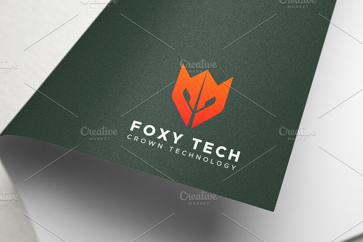 Fox crown technology logo design, a Branding & Logo Template by Amadul11 (Photo 3 of 4)