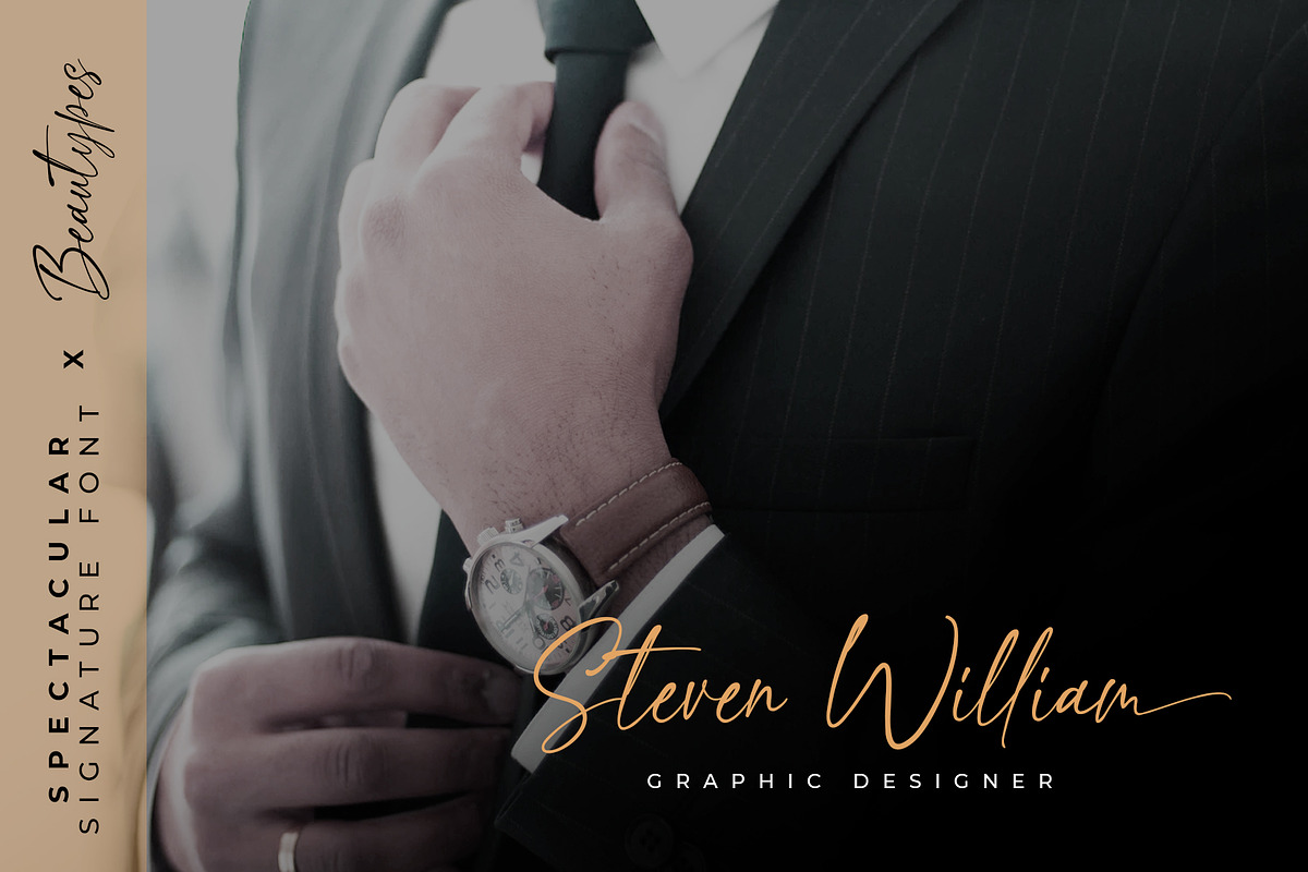 Spectacular Signature Font, a Script Font by Beautypes (Photo 6 of 8)