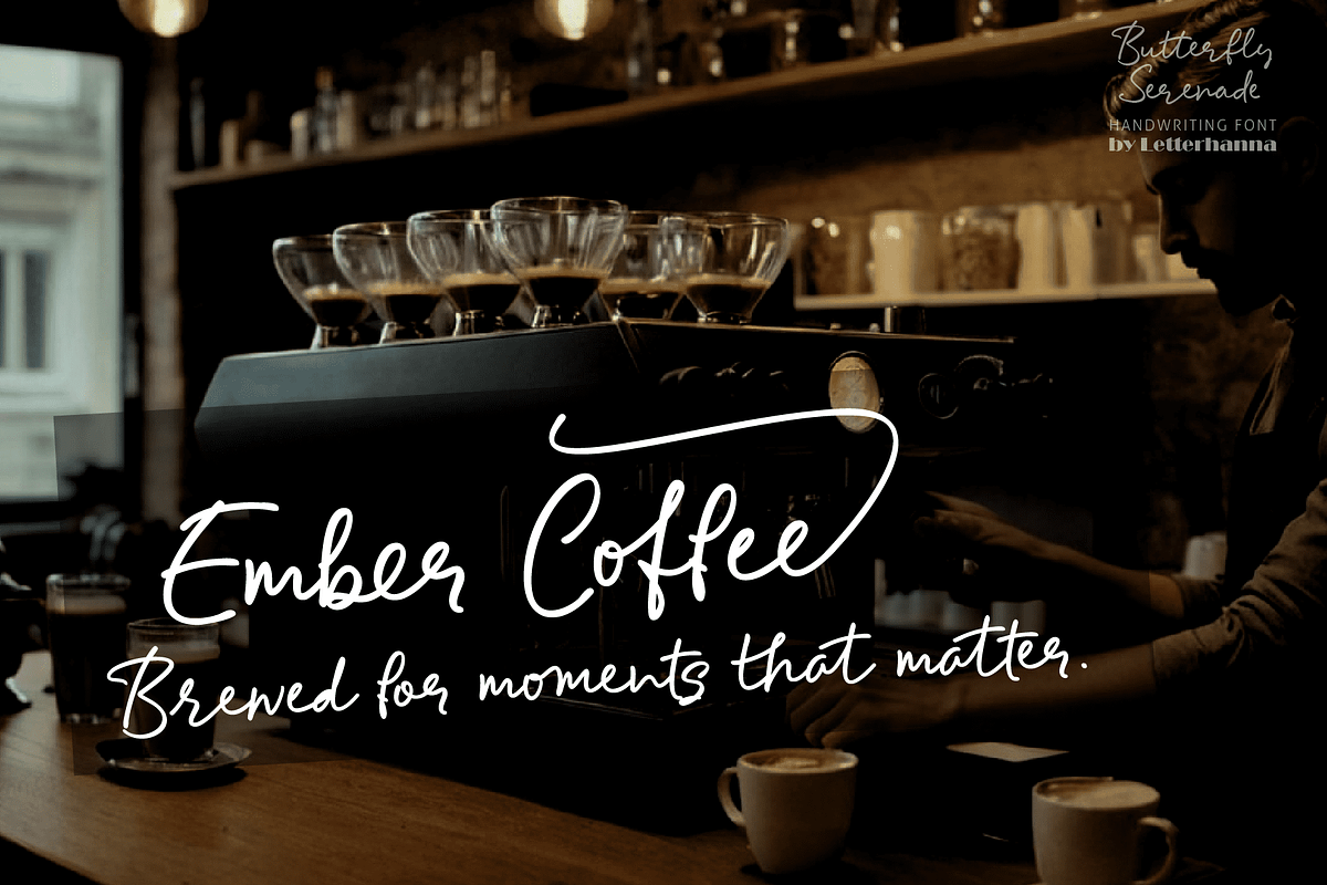 Butterfly Serenade Font, a Handwritten Font by Letterhanna Studio (Photo 6 of 13)