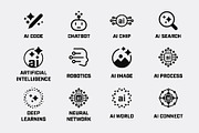 Artificial Intelligence Icons Set, an Icon by Design_Planet (Thumbnail 1 of 3)