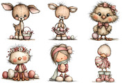 Whimsical Easter Animals Clipart, an Illustration by DreamPrint404 (Thumbnail 3 of 7)