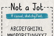 Not a Jot - A Casual Hand Drawn Font, a Sans Serif Font by Hannah Marks (Thumbnail 2 of 3)