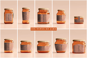 Amber Jars Mockup Collection