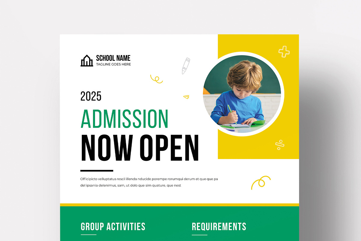 School Addmission Flyer Design, a Flyer Template by MightyDesign (Photo 2 of 8)