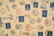 Passport Stamps on Digital Paper, a Texture Graphic by VetalStock (Thumbnail 7 of 8)