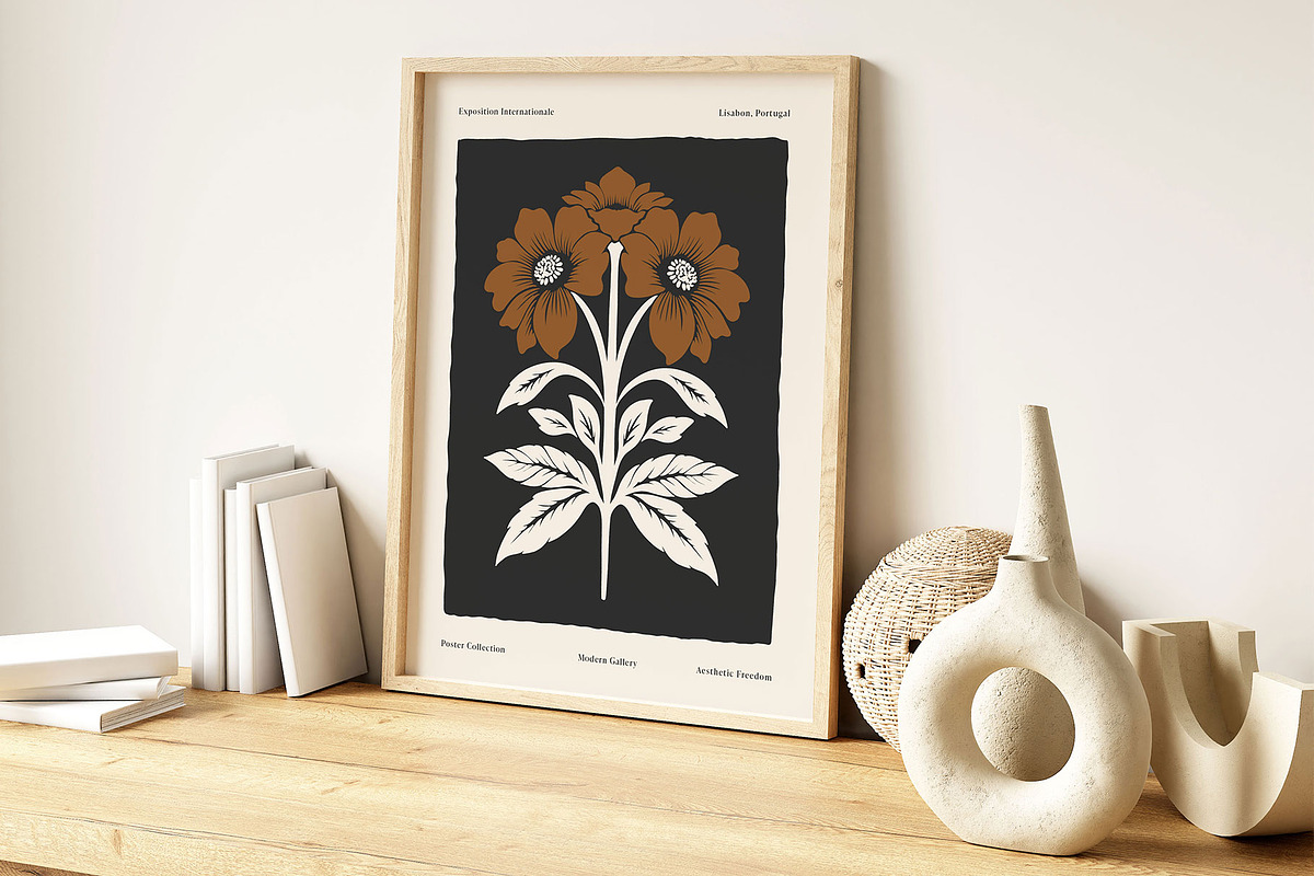 Linocut Flowers #2 | Poster Builder, an Object Graphic by KetteCreate (Photo 2 of 13)