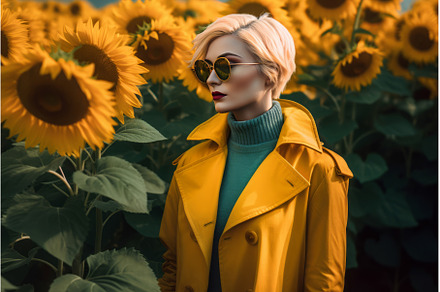 Model woman in field yellow, a Beauty & Fashion Photo by Ylivdesign