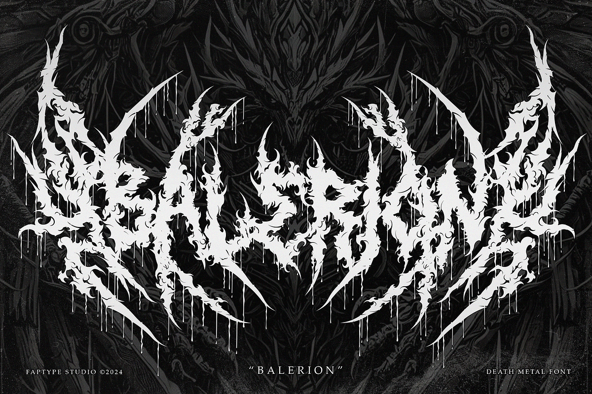 Balerion | The Ultimate Death Metal, a Blackletter Font by Ardana Creative (Photo 1 of 9)