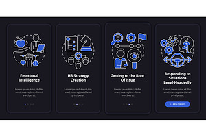HR soft skills night mode app screen, a Templates & Theme by IMG Visuals