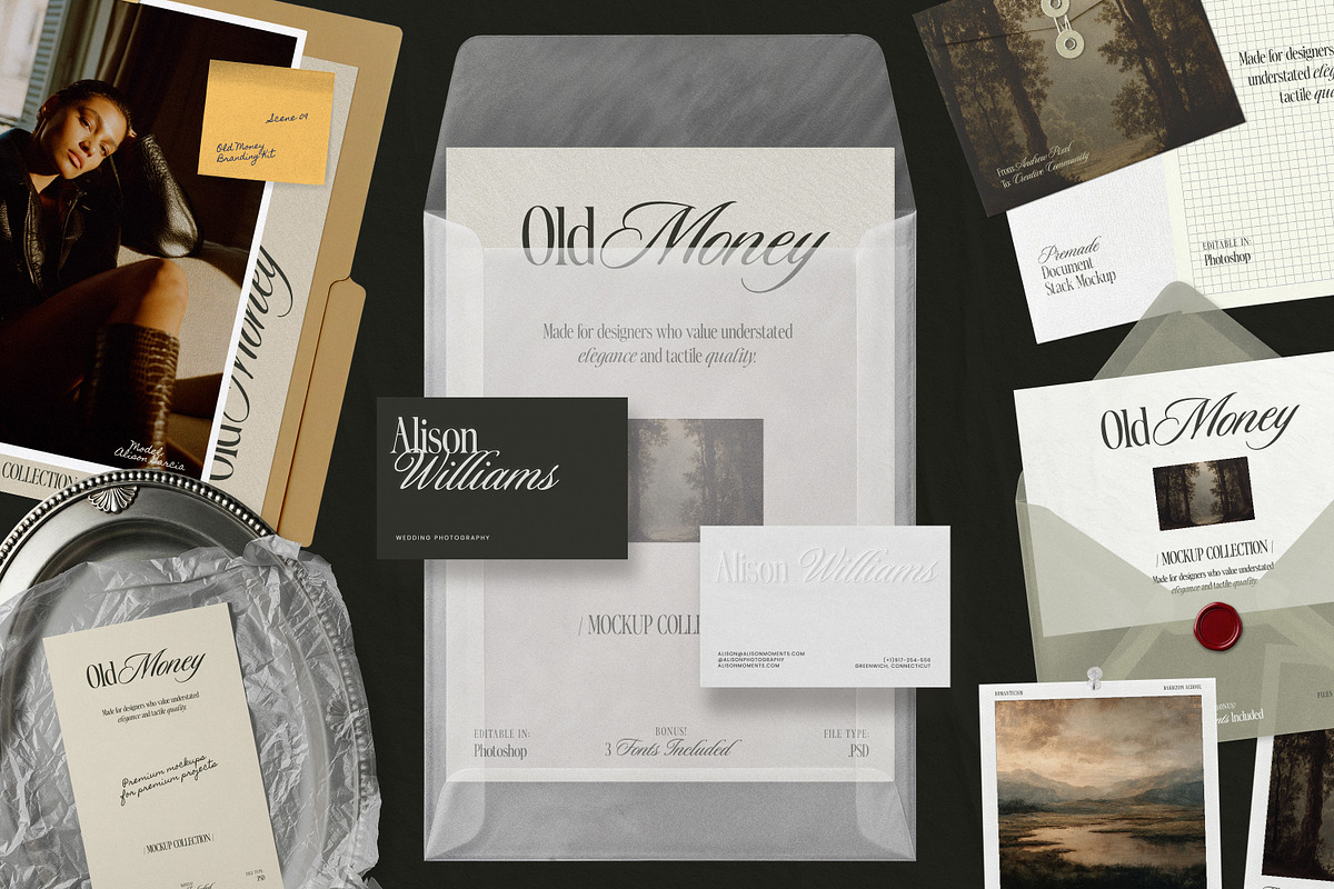 Old Money - Luxury Mockup Bundle, an Advertising Mockup by AndrewPixel (Photo 1 of 11)