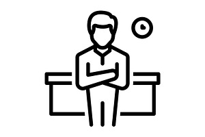 Man person black icon, an Outline Icon by Creative priyanka