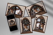Brown Art Deco Eid al-Adha Greeting, a Card Template by graphicook (Thumbnail 1 of 4)