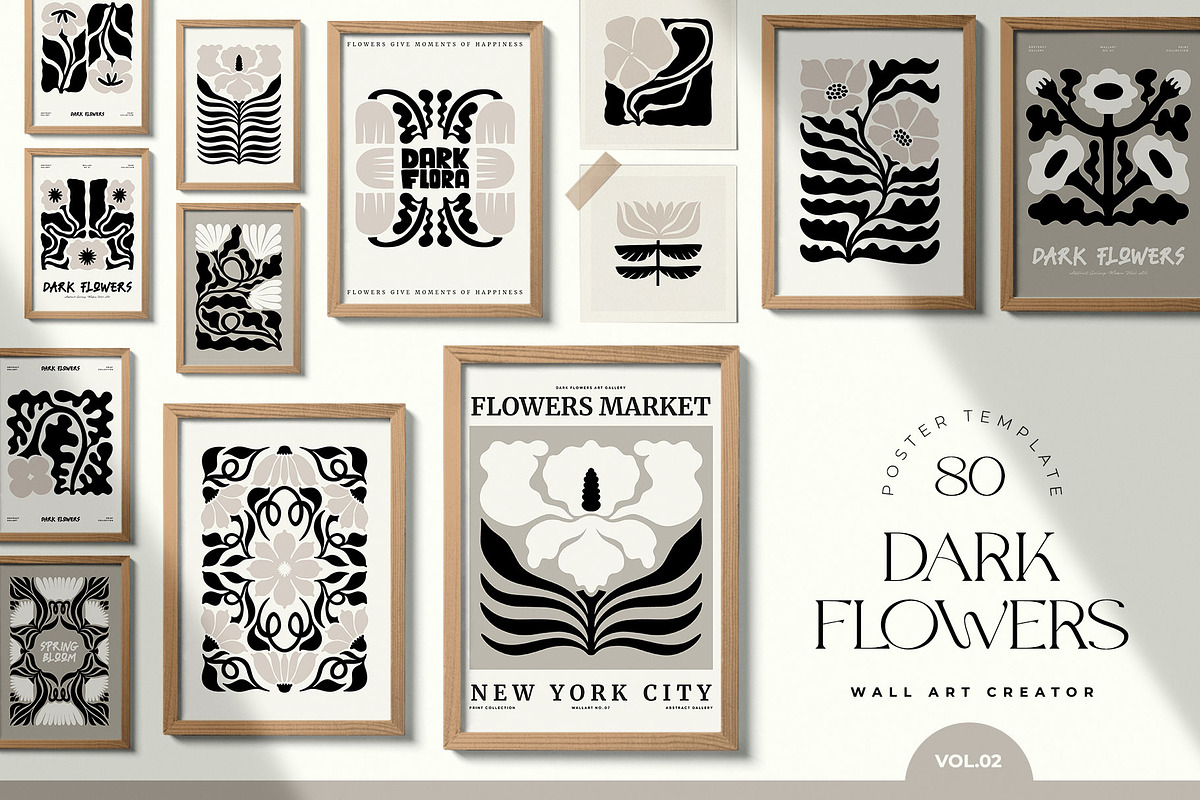 Dark Flowers. 2 | Wall Art Creator, an Object Graphic by Leleka.Store (Photo 1 of 18)