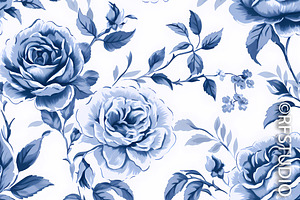 ROSES. Toile De Jouy. Seamless 8