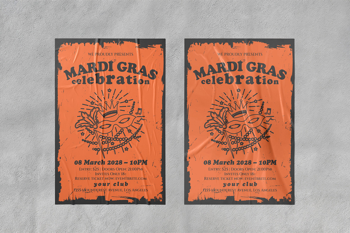 Mardi Gras Celebration Flyer preview 3