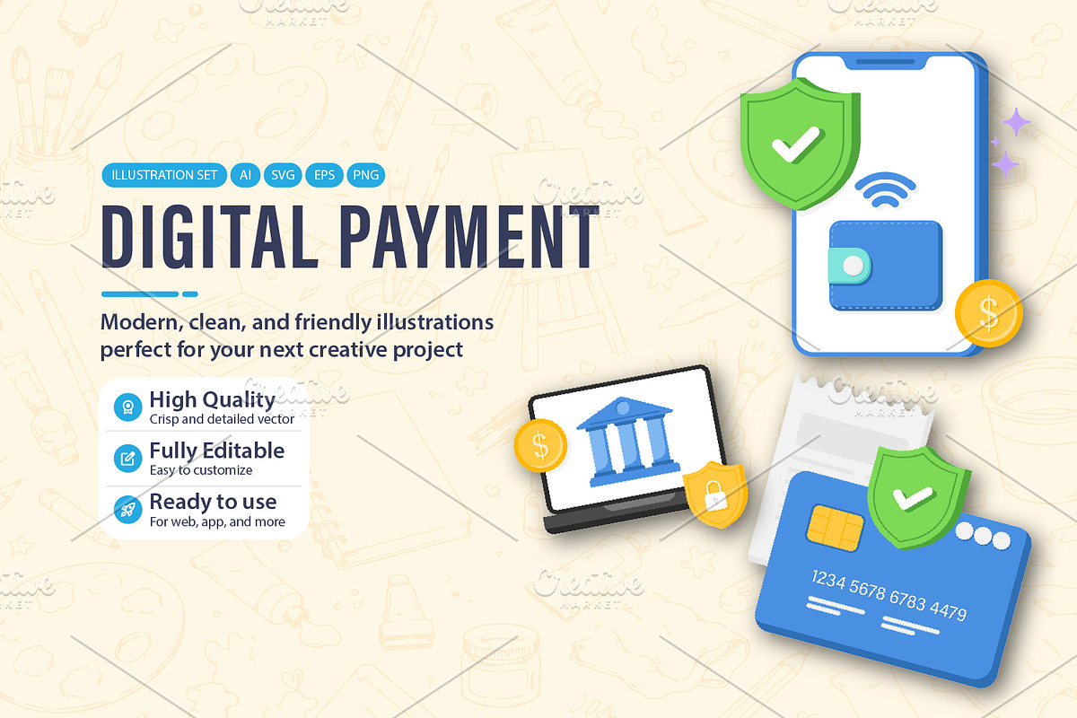 Digital Payment, a Finance Illustration by pictranoosa_studio (Photo 1 of 3)