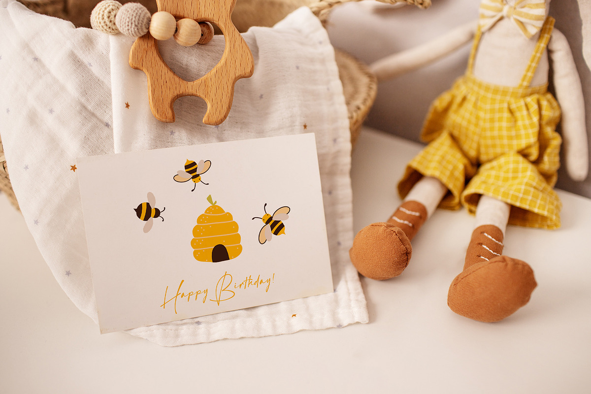 Bees, Honey Cartoon Vector Set, an Object Illustration by Elena Dorosh (Photo 13 of 14)