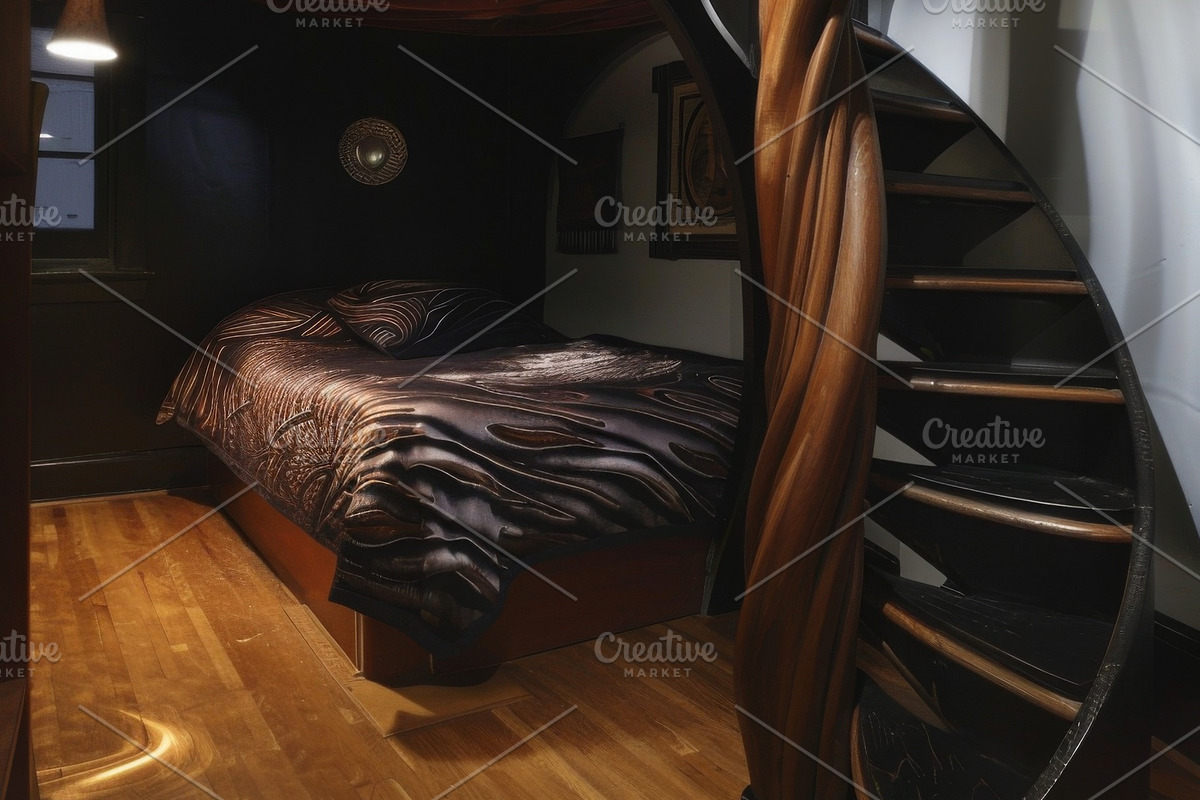 69 Spiral wooden staircases, an Architecture Photo by Handmadefont (Photo 24 of 73)