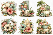 Tropical Lush Green Birthday Clipart, an Illustration by Craft Nest (Thumbnail 3 of 12)