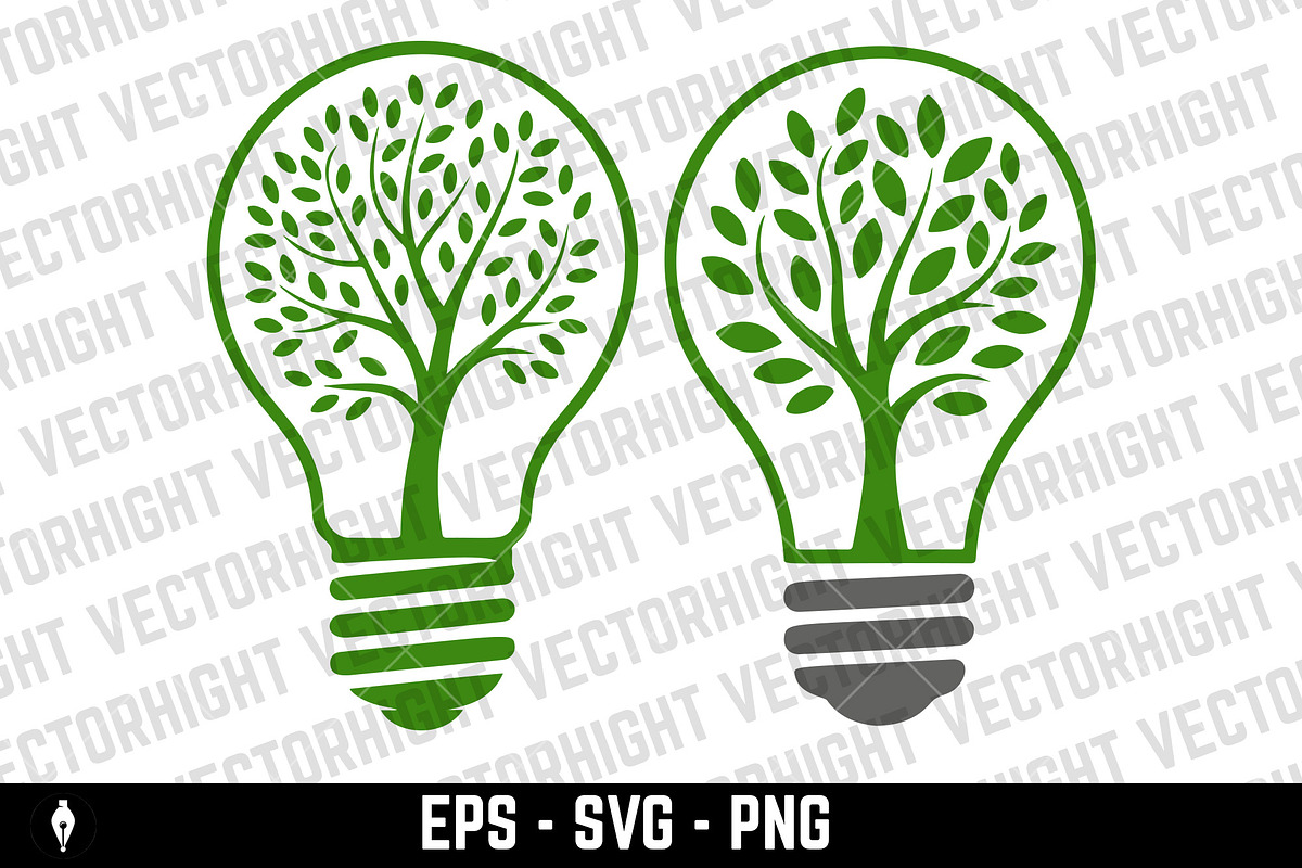 Eco-friendly light bulb vector, an Object Graphic by Vectorhight (Photo 2 of 4)