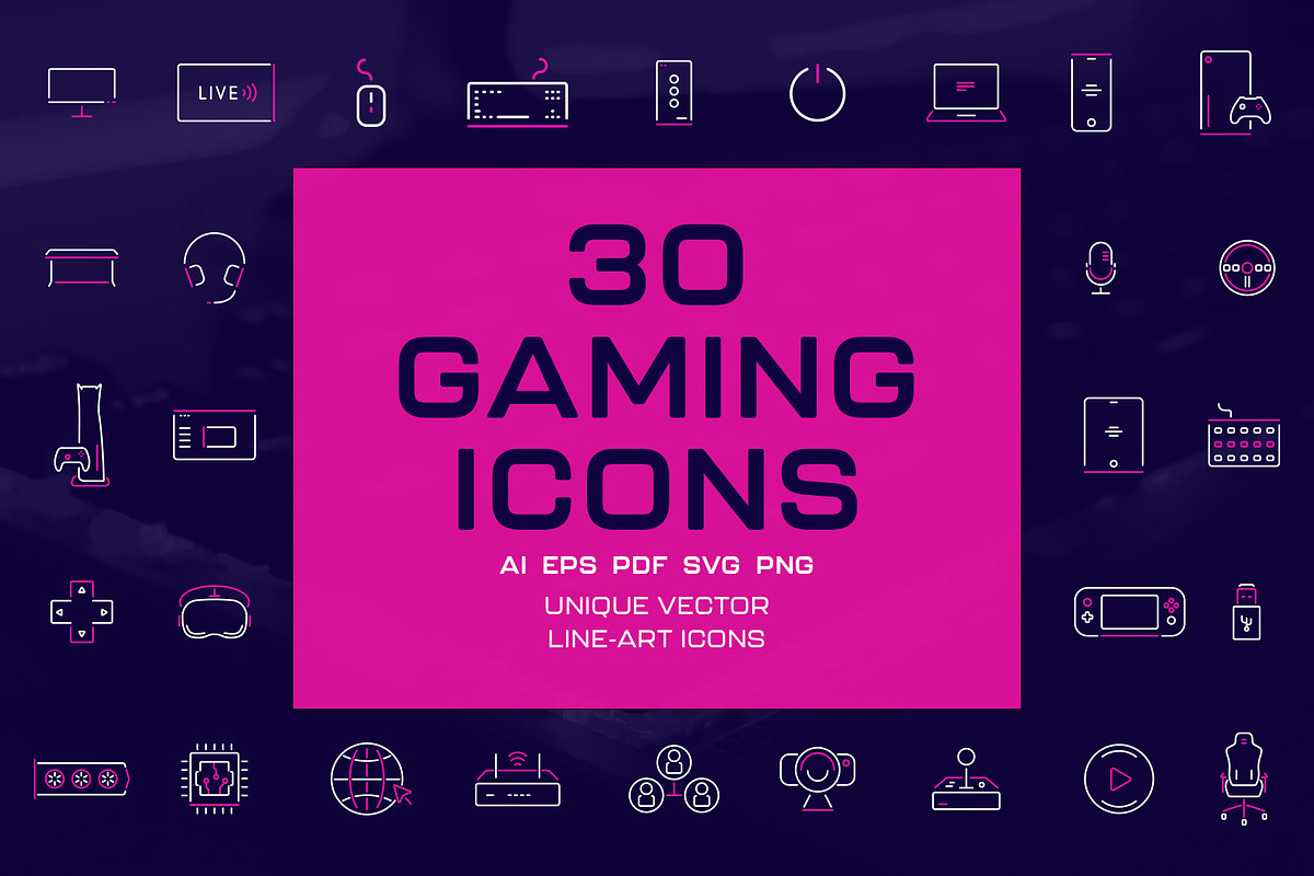 30 Gaming Icons, an Outline Icon by Likewise Design Co. (Photo 1 of 4)