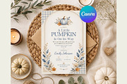 Blue Pumpkin Baby Shower Invitation, an Invitation Template by FakhiiDesigns (Thumbnail 5 of 5)