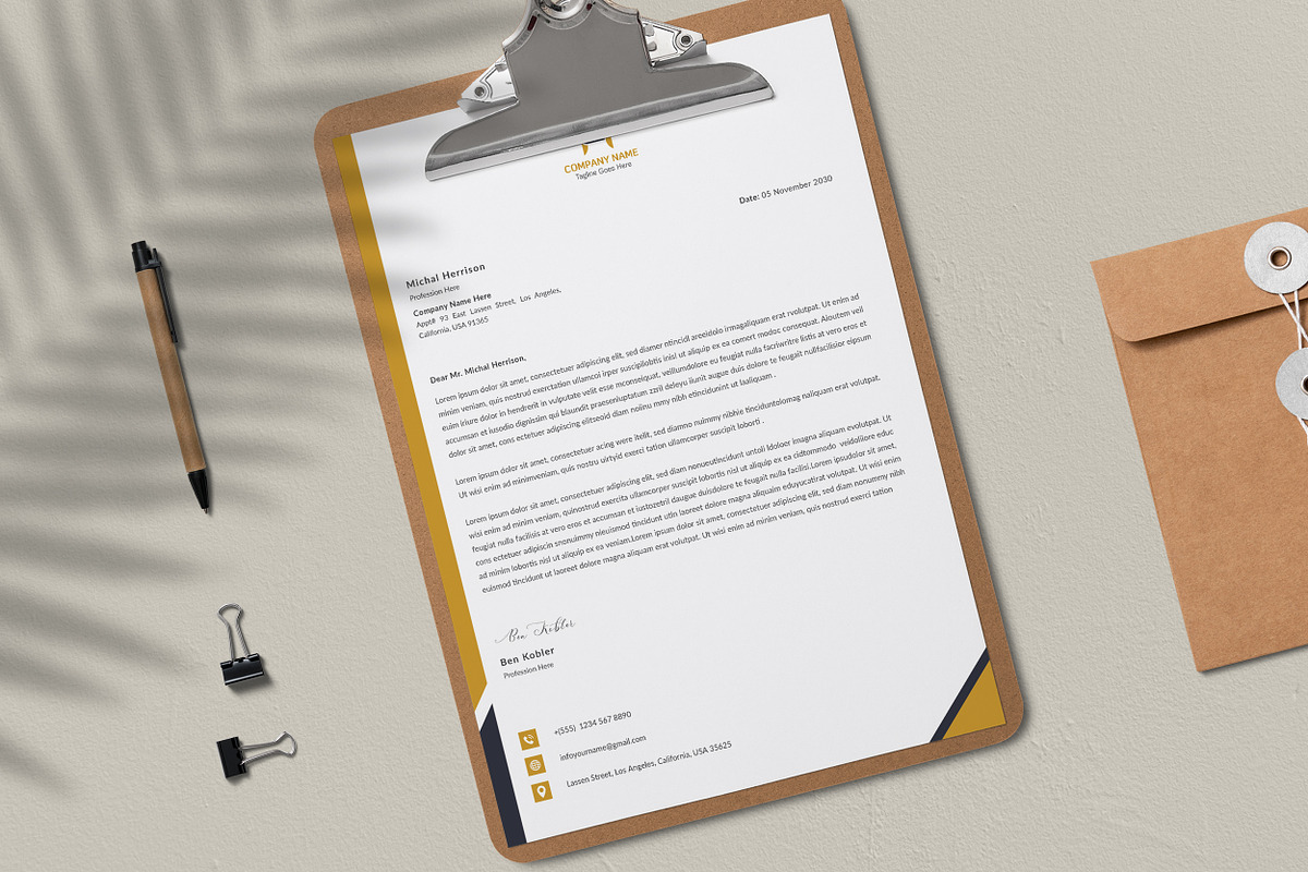 Letterhead, a Stationery Template by ResumeDevisers (Photo 2 of 6)
