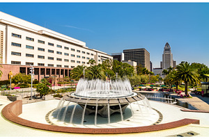 Fountain in grand park downtown los featuring los angeles, fountain, and, an Architecture Photo by Leonid Andronov