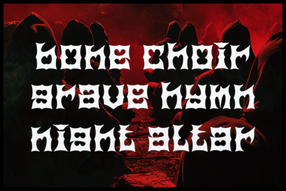 Tribal Combat | Death Metal Typeface, a Blackletter Font by Denustudios (Photo 2 of 12)