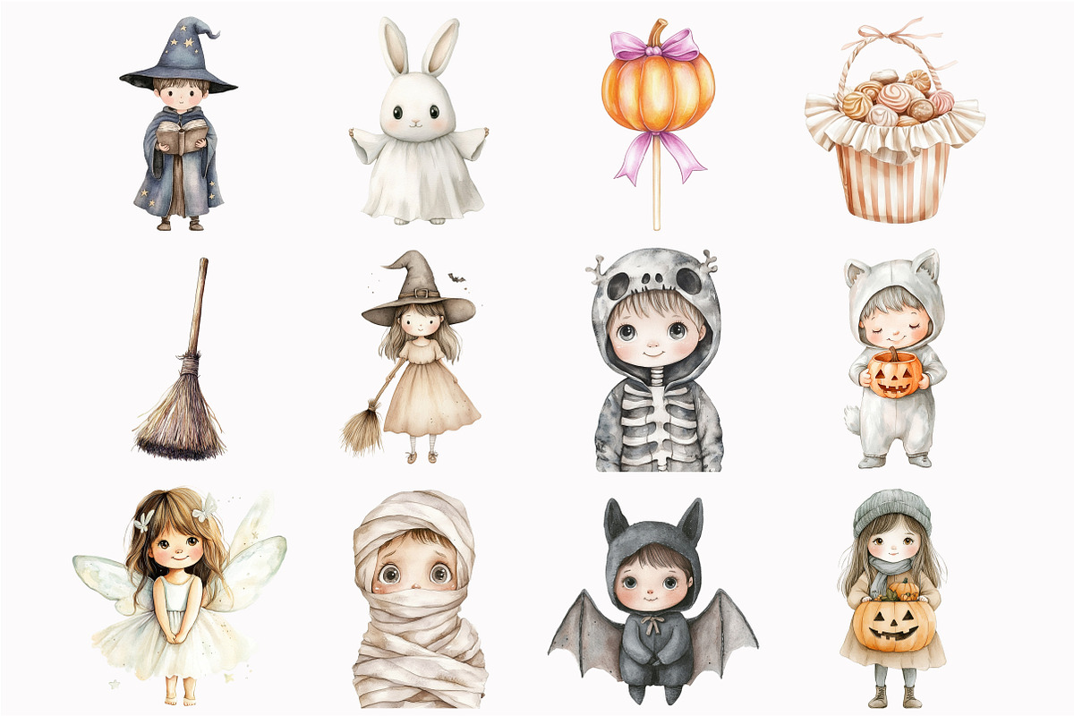 Neutral Halloween Clipart, an Illustration by Design Market (Photo 2 of 5)