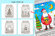 Christmas coloring pages., an Object Graphic by Fairy dreams (Thumbnail 3 of 5)