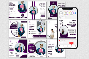 Marketing Agency | 50 Instagram Post, a Social Media Template by Mohammad Sarfaraz
