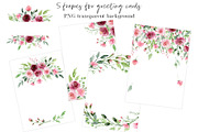 Watercolor flowers Pink & Marsala, an Illustration by Larisa Maslova (Thumbnail 13 of 14)