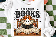 Ghost Reading Book Halloween PNG, a Seasonal Illustration by OK Design (Thumbnail 1 of 5)