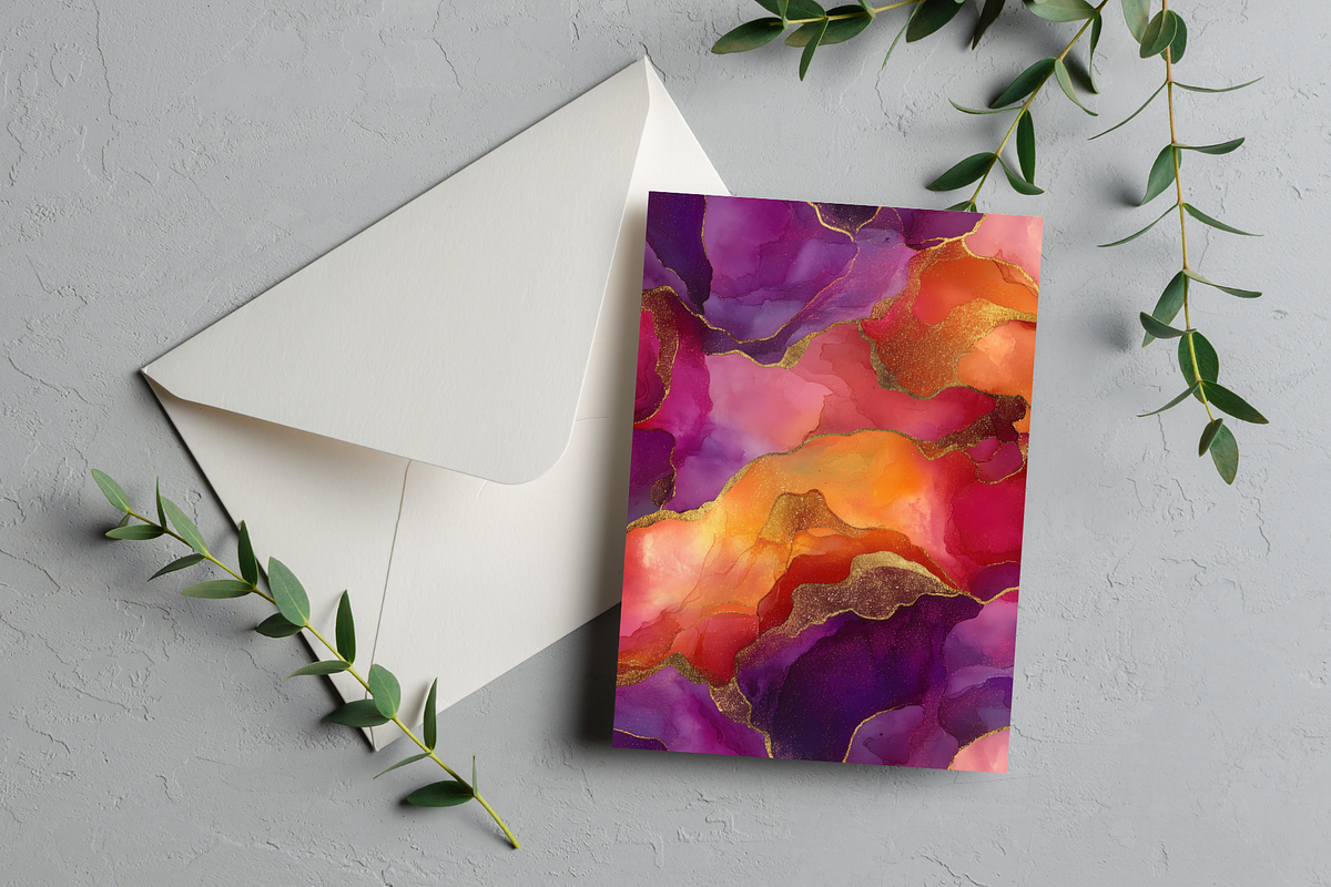 Sunset Alcohol Ink Textures, a Texture Graphic by Artful Assets Boutique (Photo 4 of 4)