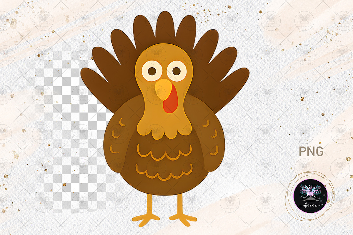 Thanksgiving Turkey Autum Clipart, an Illustration by BigCakeBee