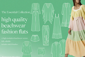High Res Fashion Beachwear Flats, a Graphic by Summer Stories