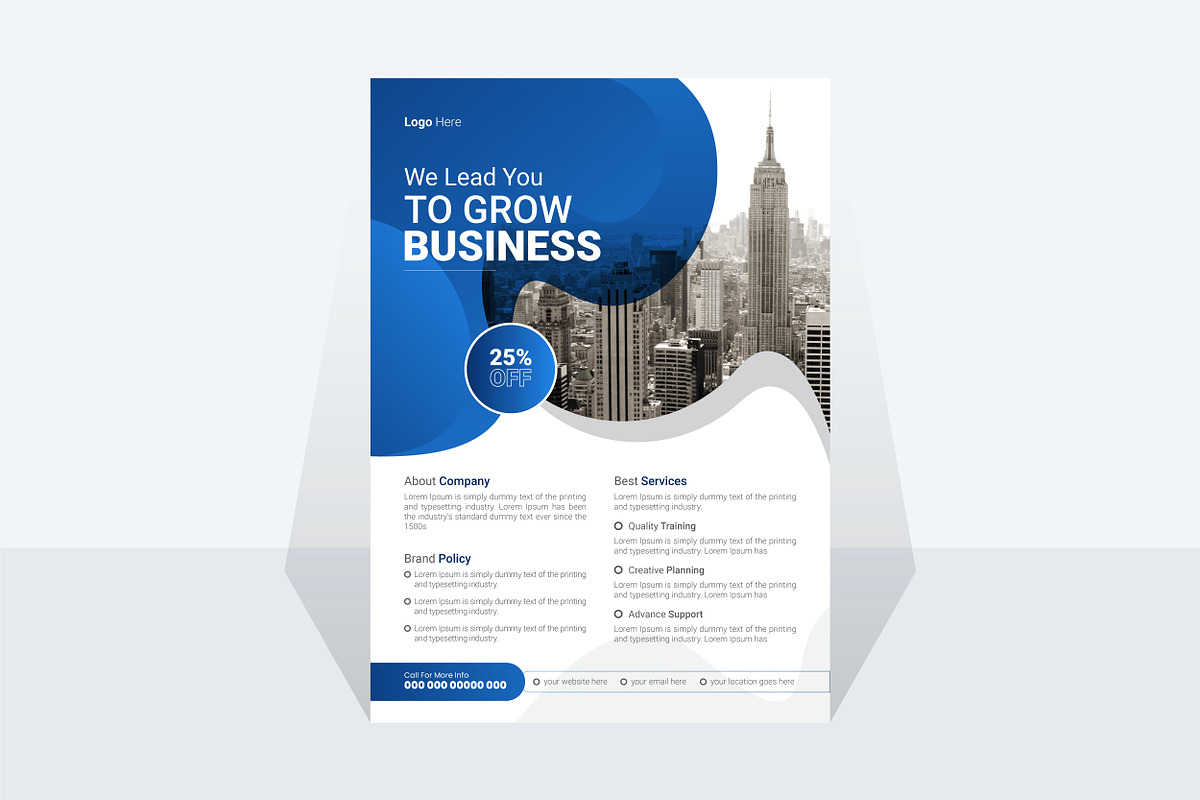 Corporate Business Flyer Design, a Flyer Template by MxVect Stock (Photo 3 of 3)