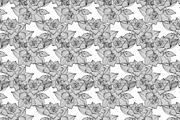 Black and White Floral Patterns(2), a Pattern Graphic by Sunset&Sea Design (Thumbnail 4 of 5)