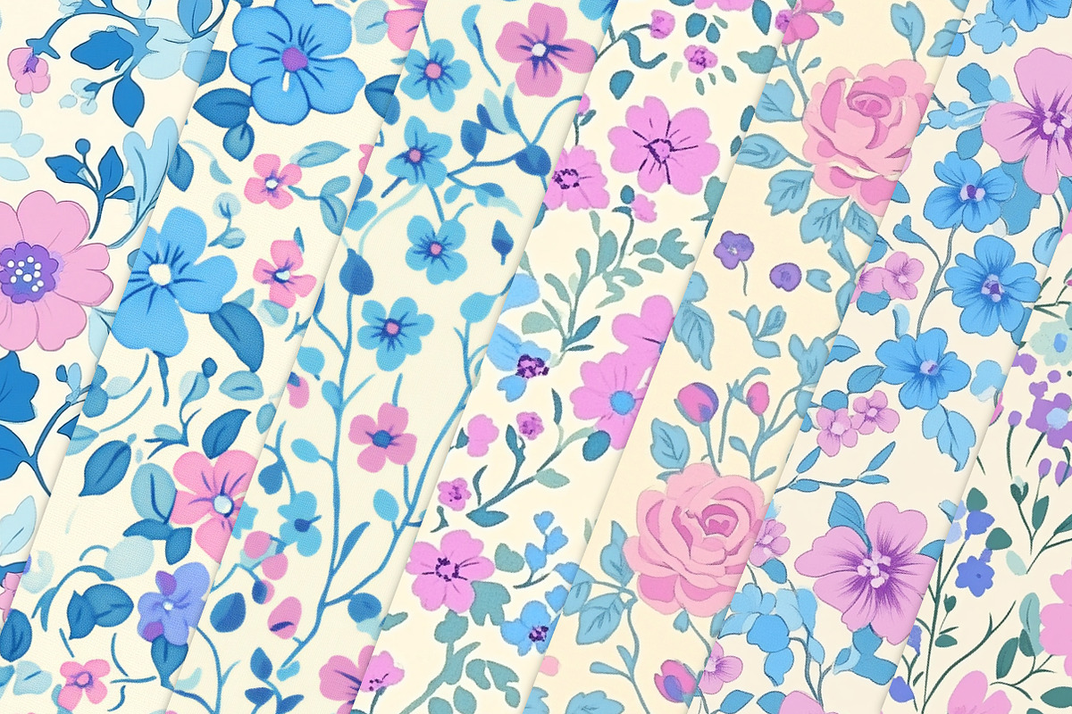 Ditsy Floral Seamless Patterns, a Texture Illustration by Dream Creation (Photo 2 of 6)
