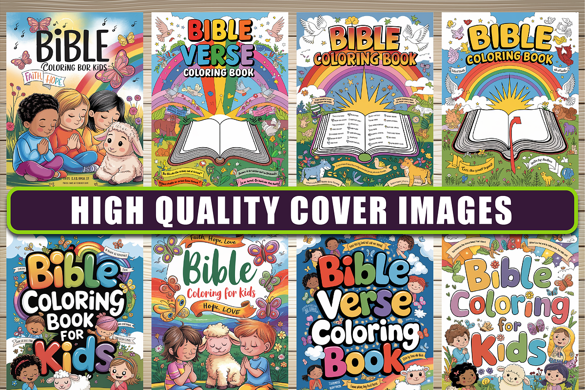70 Pages Bible Coloring Book for Kid, an Education Illustration by Ink Gallery (Photo 2 of 4)