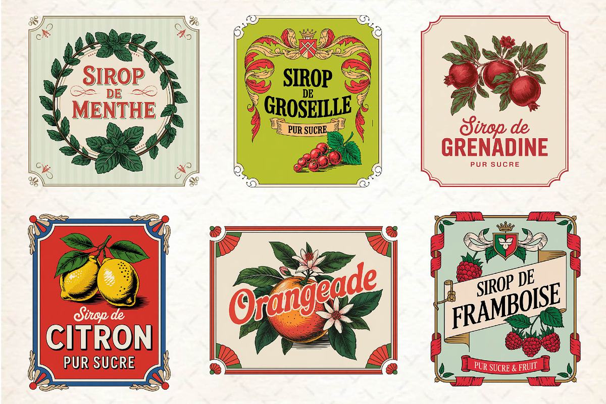 Vintage Food Labels Bundle, an Illustration by Dream Creation (Photo 2 of 4)